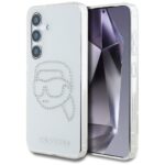 Case Karl Lagerfeld Rhinestones Karl Head Logo for Samsung Galaxy S25 transparent
