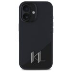 Karl Lagerfeld KLHMP16SSCMKMPCK iPhone 16 6.1" black hardcase Silicone Shadow Metal Initial - imagine 3