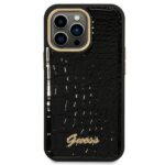 Guess GUHCP14LHGCRHK iPhone 14 Pro 6,1" black hardcase Croco Collection - imagine 3