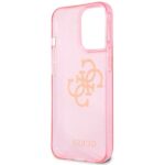 Guess GUHCP13LPCUGL4GPI iPhone 13 Pro /13 6,1" pink hard case Glitter 4G Big Logo - imagine 7