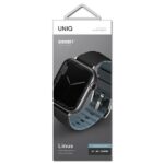 UNIQ Linus Strap Apple Watch Series 1-8/SE/SE2/SE3 38/40/41mm Airosoft Silicone midnight black - imagine 3