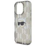 Karl Lagerfeld KLHCP16LHKLPKHK iPhone 16 Pro 6.3" black hardcase IML Karl Head Electroplated - imagine 6