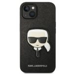 Karl Lagerfeld KLHCP14SSAPKHK iPhone 14/ 15 / 13 6,1" black hardcase Saffiano Karl`s Head Pat - imagine 3