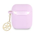 Guess  GUA2LSC4EU AirPods cover purple Silicone Charm 4G Collection - imagine 2