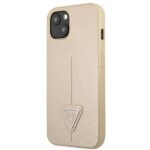 Guess GUHCP13MPSATLE iPhone 13 / 14 / 15 6,1" beige hardcase SaffianoTriangle Logo - imagine 2