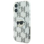 Karl Lagerfeld KLHCP16SHKLPKHT iPhone 16 6.1" transparent hardcase IML Karl Head Electr - imagine 2