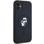 Karl Lagerfeld KLHMN61SCMKCRHK iPhone 11 / Xr 6.1" black hardcase Silicone Karl & Choupette Ma - imagine 4