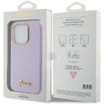 Guess GUHCP15XPGMCSL iPhone 15 Pro Max 6.7" lilac hardcase Glitter Glossy Script - imagine 8