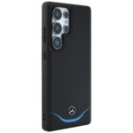 Mercedes Leather Contrasted Blue Horizontal Curve MagSafe Case for Samsung Galaxy S25 Ultra Black - imagine 4