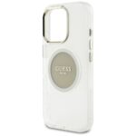 Case Guess IML Metal Colored Circle Classic Logo MagSafe for iPhone 16 Pro grey - imagine 6