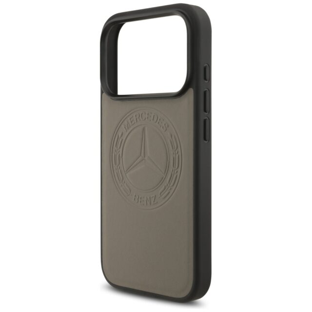 Case Mercedes Leather Vintage Logo       MagSafe for iPhone 17 Pro taupe - imagine 6