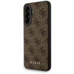Case Guess 4G Metal Gold Logo for Samsung Galaxy A56 brown