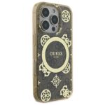 Guess GUHMP16LH4PYEEW iPhone 16 Pro 6.3" brown hardcase IML Peony On 4G Background MagSafe - imagine 4