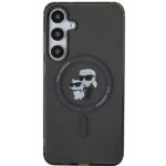 Karl Lagerfeld KLHMS24MHGKCNOK S24+ S926 black hardcase IML Karl&Choupette Glitter MagSafe - imagine 3