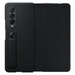 Case Samsung EF-FF926LBEGWW Z Fold 3 black Leather Flip Cover - imagine 4