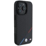 BMW BMHMP16L23PUDTK iPhone 16 Pro 6.3" black hardcase M Carbon Tricolor Line MagSafe - imagine 4