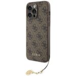 Guess GUHCP15XGF4GBR iPhone 15 Pro Max 6.7" brown hardcase 4G Charms Collection - imagine 4