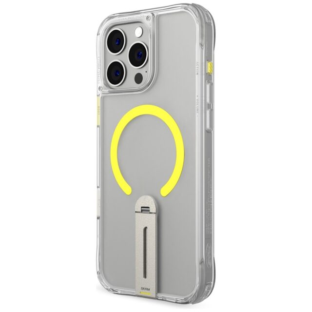 Case Skinarma Helix for iPhone 16 Pro Magnetic Charging 360 Rotating Stand transparent - imagine 3