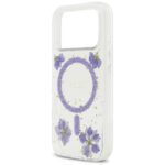 Case Guess Resin Flowers Glitter MagSafe for iPhone 17 Pro purple - imagine 6