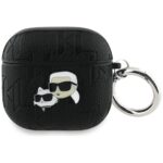 Karl Lagerfeld Monogram Karl & Choupette Head Case for AirPods 4 Black