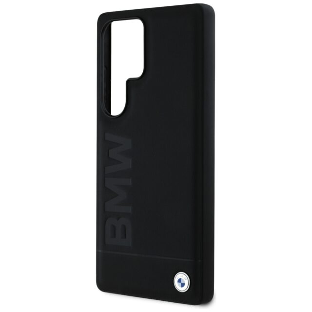 Case BMW Leather Big Wordmark for Samsung Galaxy S25 Ultra black - imagine 6