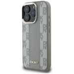 Case DKNY Checkered Pattern Magsafe for iPhone 16 Pro Max beige - imagine 2