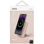 UNIQ Powerbank Hoveo 5000mAh USB-C 20W PD Fast charge Wireless Magnetic różowy/blush pink - imagine 7