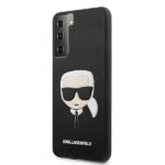 Karl Lagerfeld KLHCS21MSAKHBK S21+ G996 black hardcase Saffiano Ikonik Karl`s Head - imagine 2