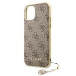 Guess GUHCN61GF4GBR iPhone 11 6,1" / Xr brown hard case 4G Charms Collection - imagine 5
