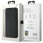 BMW BMBKP16X23RMRLK iPhone 16 Pro Max 6.9" black bookcase Signature Leather Wordmark - imagine 8