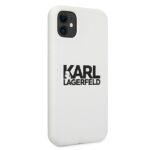Karl Lagerfeld KLHCN61SLKLWH iPhone 11 6,1" / Xr Silicone Stack Logo white - imagine 4