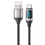 USAMS Braided Cable U78 USB-C 1.2m LED 6A Fast Charging white SJ544USB02 (US-SJ544)