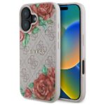Guess GUHMP16SP4ROPEMCP iPhone 16 6.1" pink hardcase 4G Flowers Print MagSafe