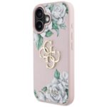 Case Guess Grained Roses Big 4G logo for iPhone 16 pink - imagine 2