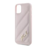 Karl Lagerfeld KLHCN61PQDSMGP iPhone 11 / Xr 6.1" pink hardcase Diagonal Quilted Script - imagine 6