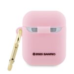 Hello Kitty HKA23DKHSP AirPods 1/2 Cover Pink Silicone 3D Kitty Head - imagine 2