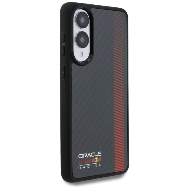 Case Red Bull Real Carbon Fiber Powerbar MagSafe for Samsung Galaxy S25 Edge black - imagine 4