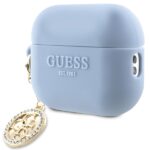 Guess GUAP23DSLGHDB AirPods Pro 2 (2022/2023) cover blue 3D Rubber 4G Diamond Charm - imagine 3