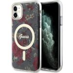 Guess GUHMN61HCFWSA iPhone 11 / Xr 6.1" khaki hardcase Flower MagSafe