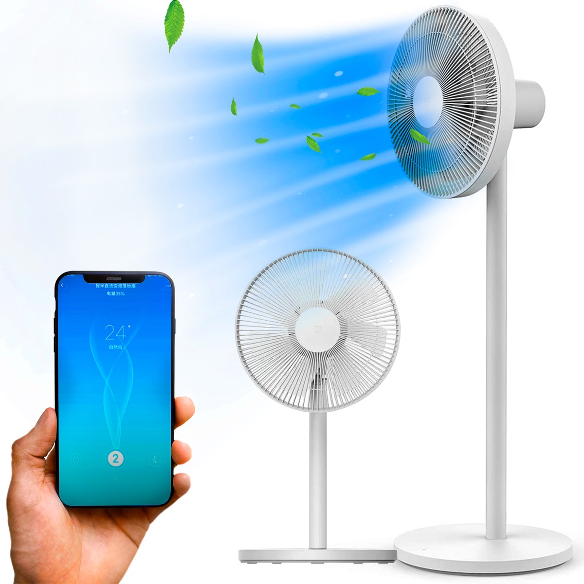 cps-2d3d9ca9e841d81ee3a519eb64e2f466-2025-12-05-09-56-20 Xiaomi Mi Smart Standing Fan 2 Lite | Standing Fan | White, JLLDS01XY - imagine 1