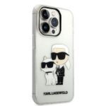 Karl Lagerfeld KLHCP14XHNKCTGT iPhone 14 Pro Max 6,7" transparent hardcase Glitter Karl&Choupette - imagine 4