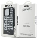 DKNY DKHMP15XPSOSPK iPhone 15 Pro Max 6.7 inch black hardcase Leather Printed Pattern Metal Logo Mag - imagine 8