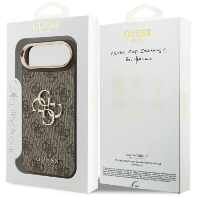 Case Guess 4G Big 4G Classic Logo for iPhone 17 Air brown gold - imagine 8