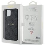 Guess GUHMP12MG4GFRK iPhone 12/12 Pro 6.1" black hardcase 4G Collection Leather Metal Logo Mag - imagine 8