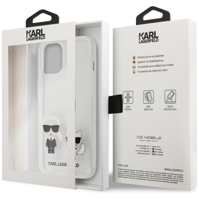 Karl Lagerfeld KLHCP12SCKTR iPhone12 mini 5,4" hardcase Transparent Karl & Choupette - imagine 10