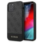 Guess GUHCP12MG4GLGR iPhone 12/12 Pro 6,1" grey hardcase 4G Stripe Collection