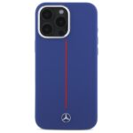Mercedes MEHMP16X23SUMRV iPhone 16 Pro Max 6.9" navy hardcase Silicone Red Stripe MagSafe - imagine 3
