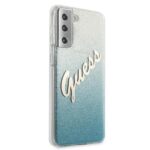 Guess GUHCS21SPCUGLSBL S21 G991 blue hardcase Glitter Gradient Script - imagine 4
