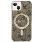 Guess GUHMP13MH4STW iPhone 13 / 14 / 15 6.1" brown hardcase 4G MagSafe - imagine 2