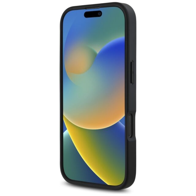 Case Karl Lagerfeld HC Grained PU Cardslot Metal Signature for iPhone 16 Pro Max black - imagine 5